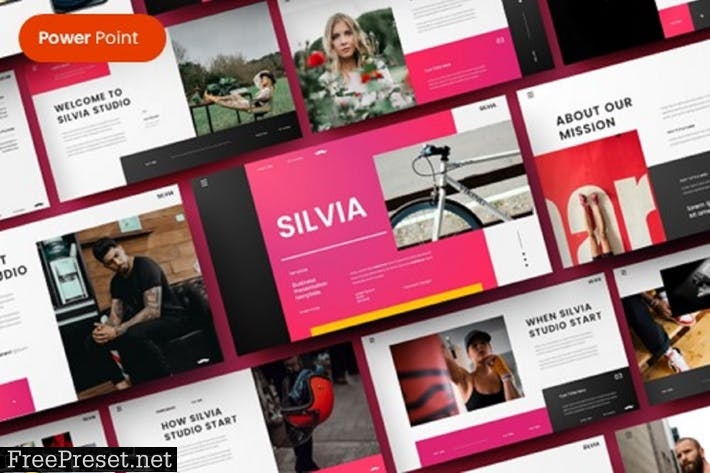 Silvia – Business PowerPoint Template FU4E6UB