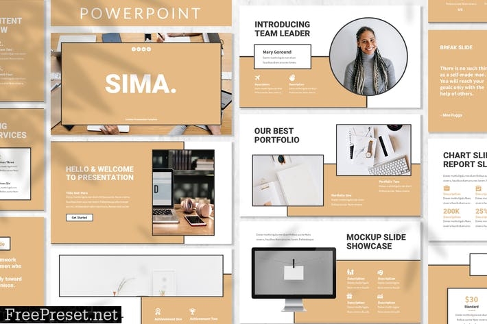 Sima - Creative Powerpoint Template MXU2NZQ