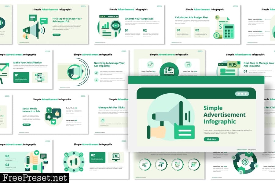 Simple Advertisement Infographic Template P-Point ZKXTB9X