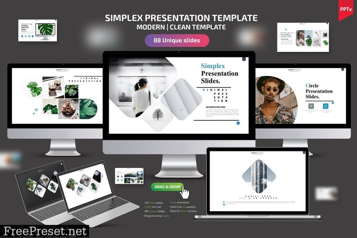 Simplex Powerpoint Template LKXQZLE