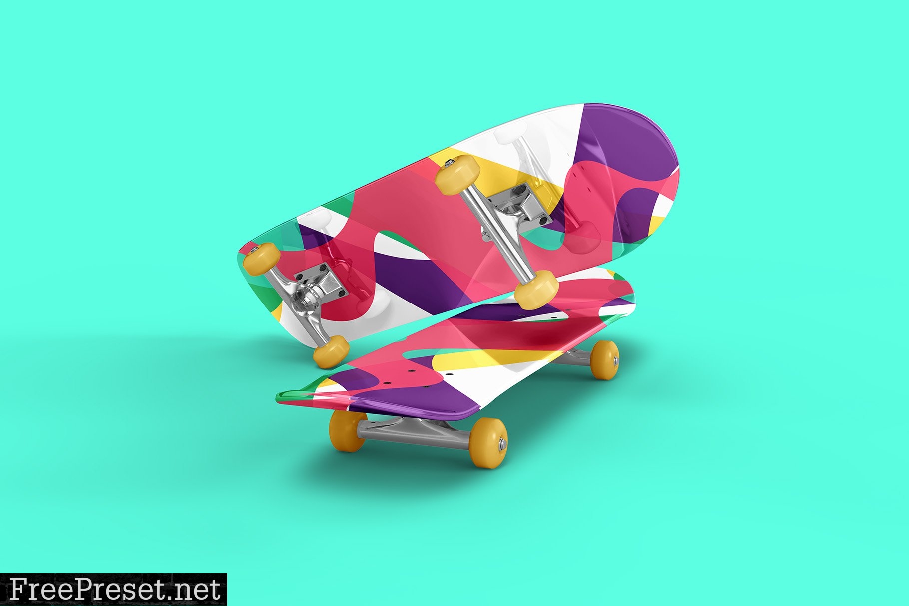 Skateboard Mockup Scenes - 8 Views 7438545