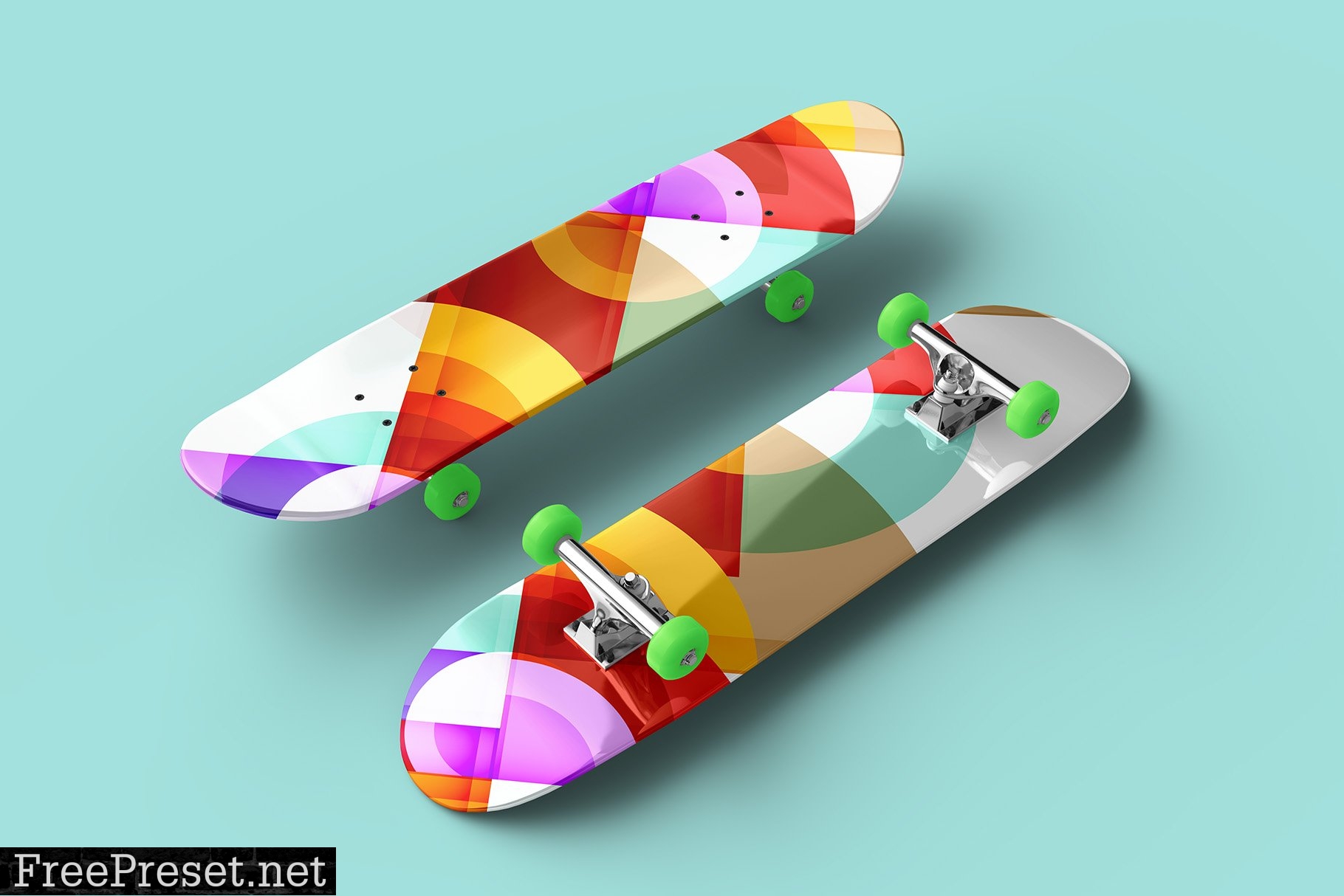 Skateboard Mockup Scenes - 8 Views 7438545