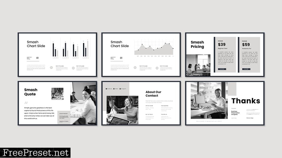 Smash - Business Presentation PowerPoint Template NV5RPK4