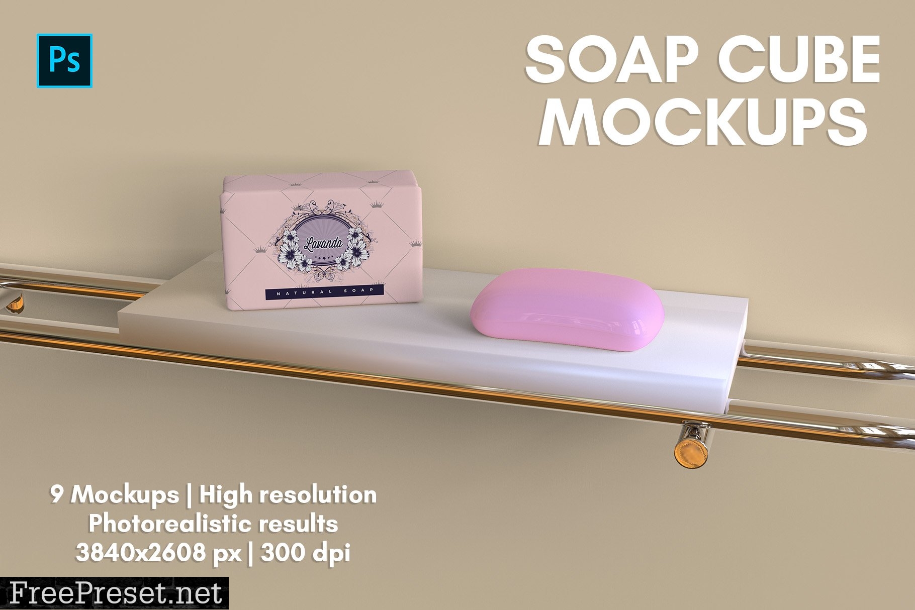 Soap Cube Mockups - 9 Views 4745012