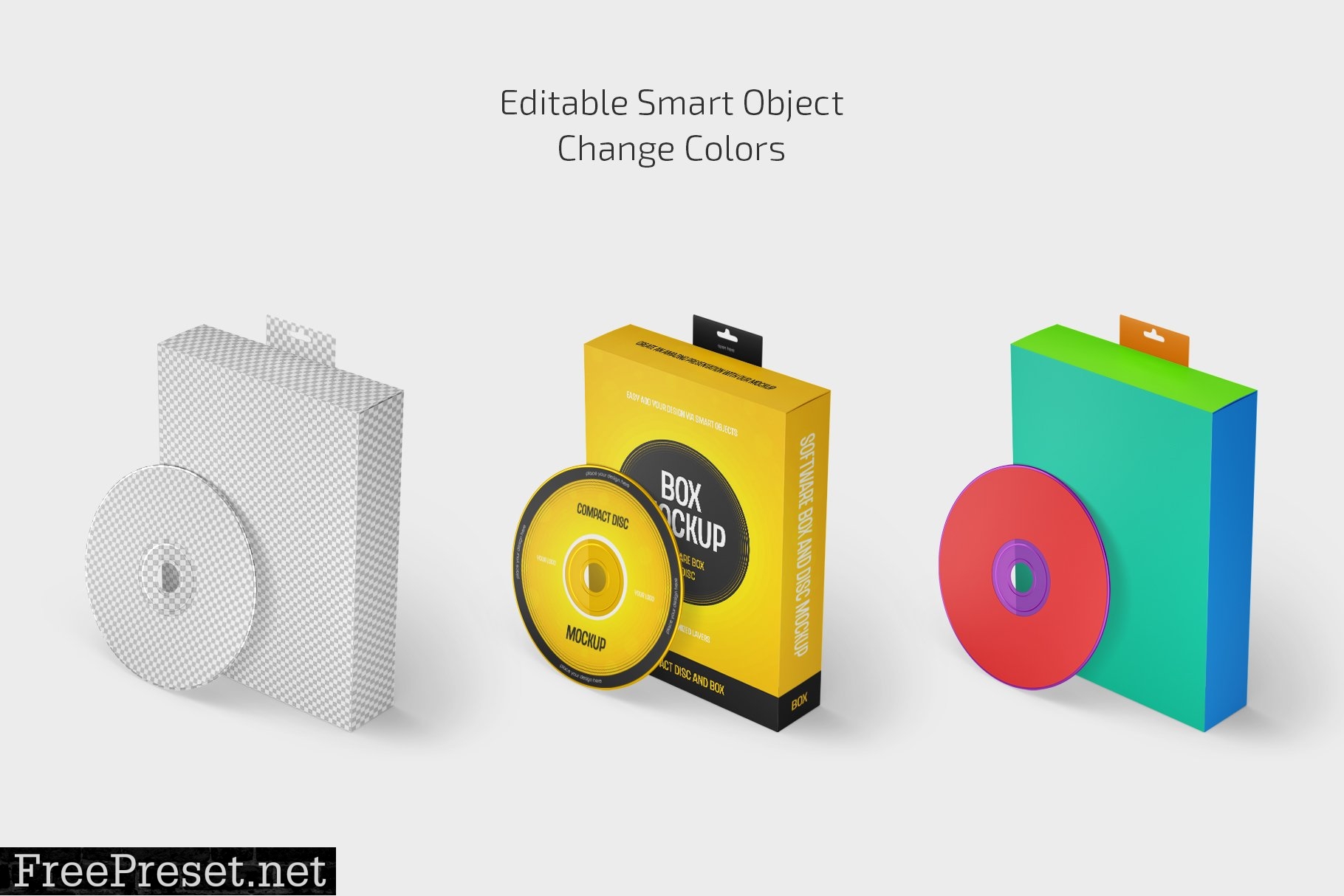 Software Box and Disc Mockup Set 7248122