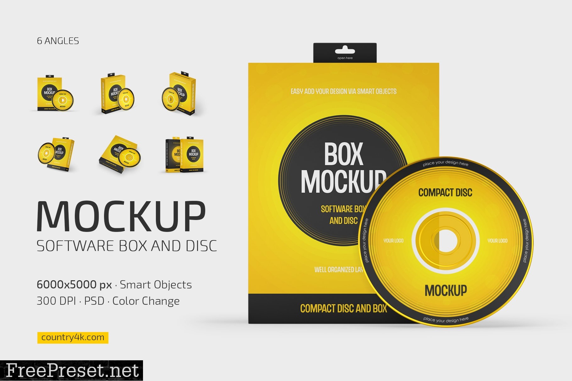 Software Box and Disc Mockup Set 7248122