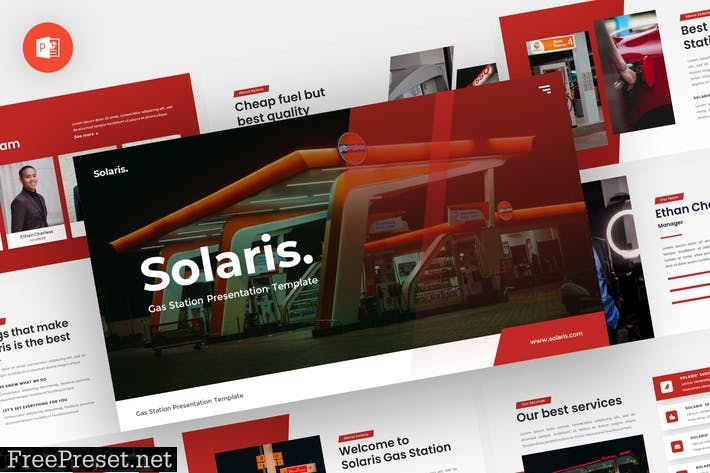 Solaris - Gas Station Powerpoint Template RG4JTNH