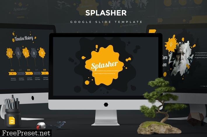 Splasher Google Slide Template T7383Q