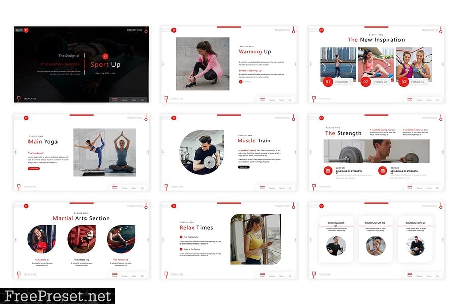 Sport Up Presentation Template CG3TVZV