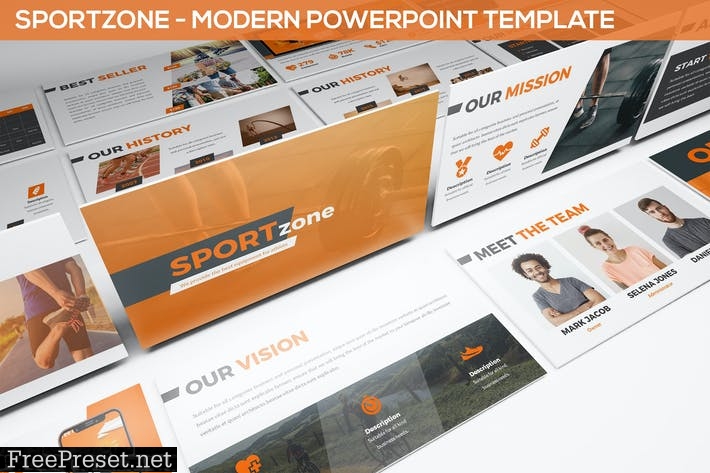 Sportzone - Modern Powerpoint Template JVW95H