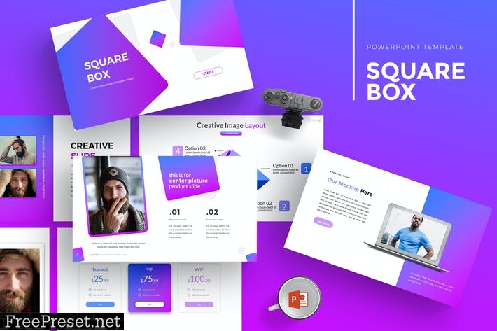 SquareBox - Powerpoint Template D4DP2W