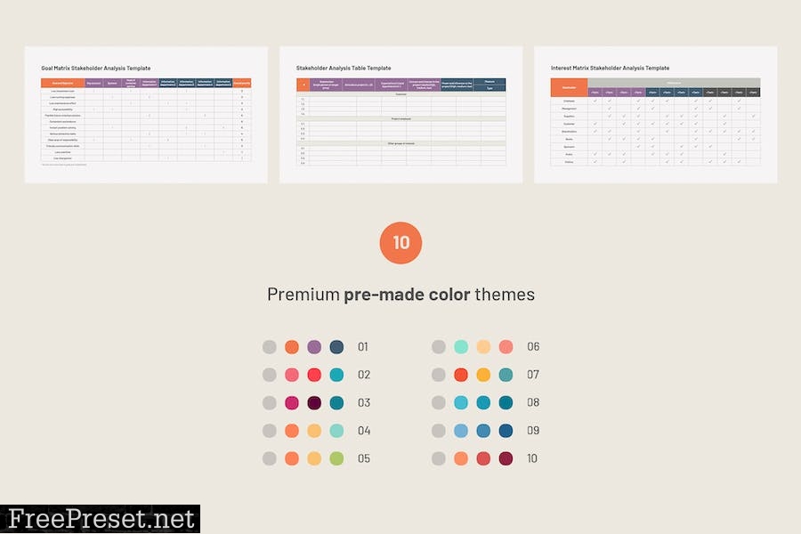 Stakeholder Analysis and Mapping for PowerPoint P6AFXX3