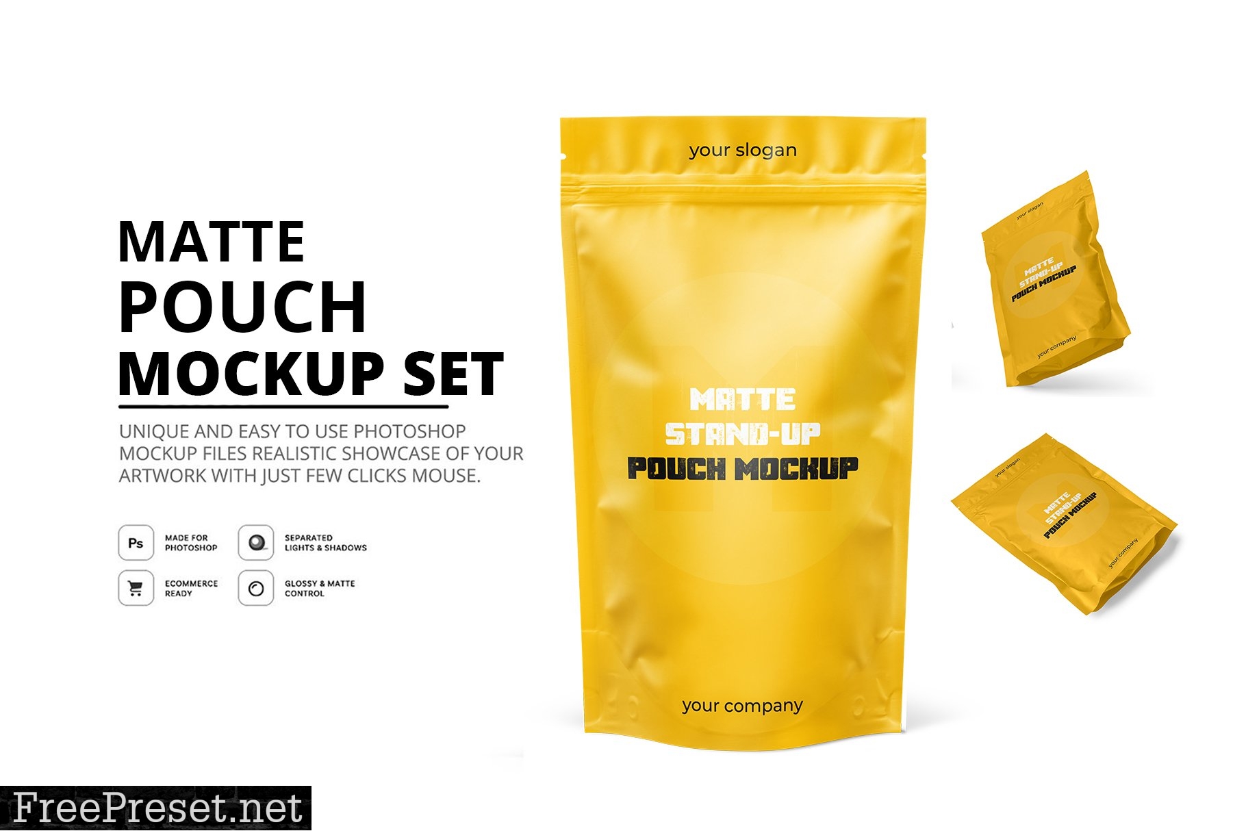 Stand Up Matte Pouch With Mockup 5752385