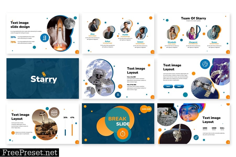 Starry Galaxy - Powerpoint Template 86W5QPE