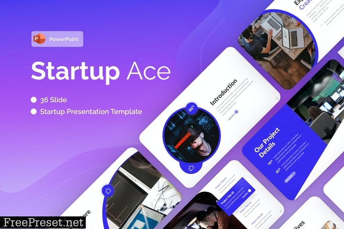 StartupAce Startup PowerPoint Template 2LSTV9S