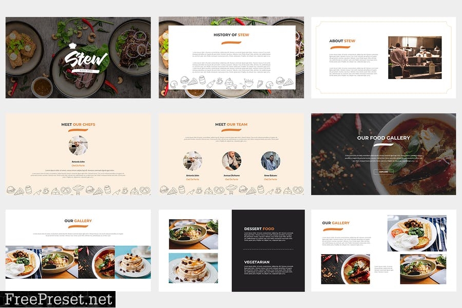 Stew : Food Presentation Powerpoint Template 858ZDX