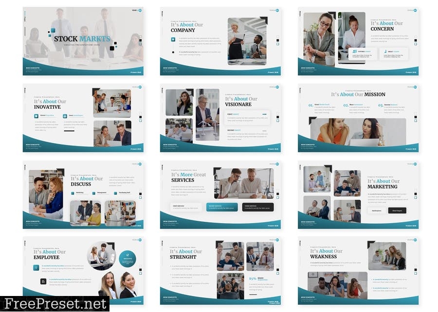 Stockmarkets - Presentation Template PZSRCE2