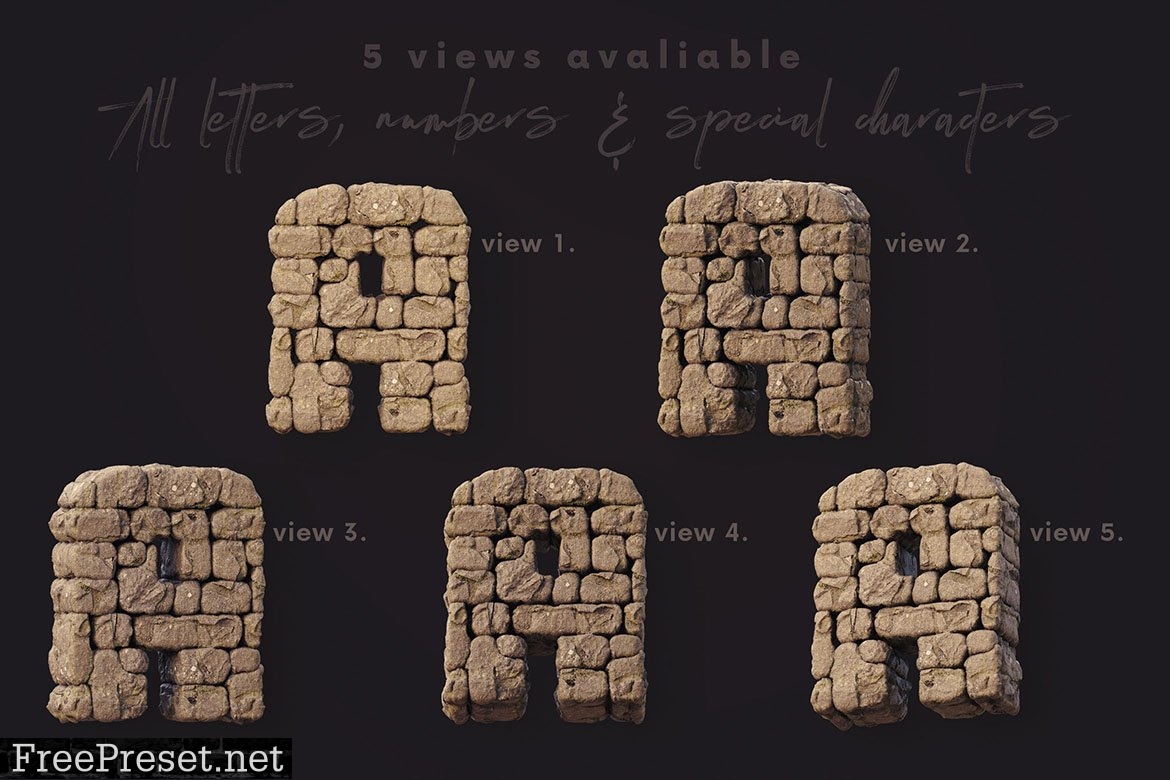 Stone Wall - 3D Lettering 6726302