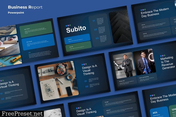 SUBITO - Business Report Powerpoint 35V9LP6