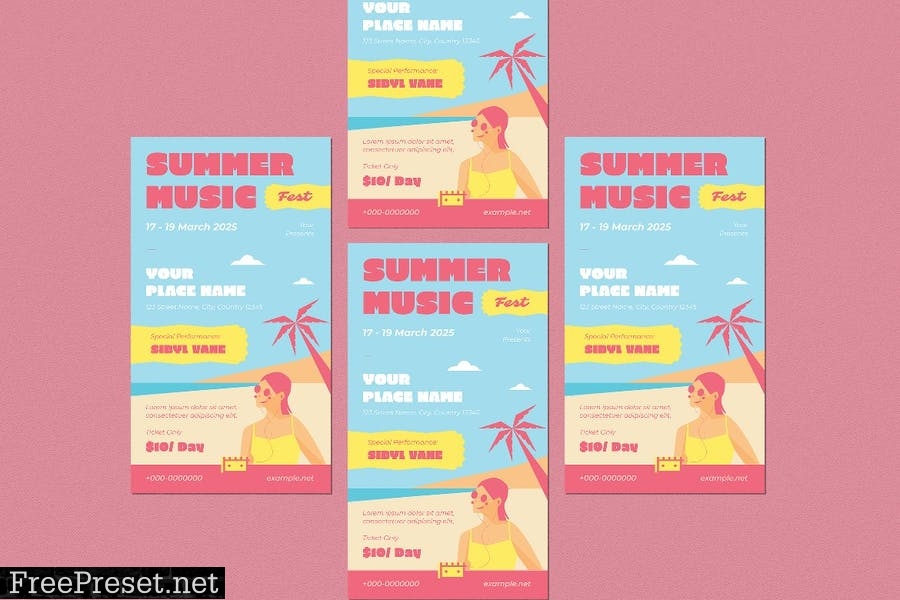 Summer Music Festival Social Media Package YJ4MLRW