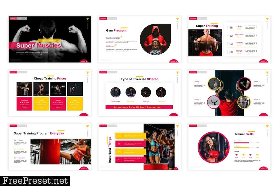 Super Muscle Presentation Template T3E86CM