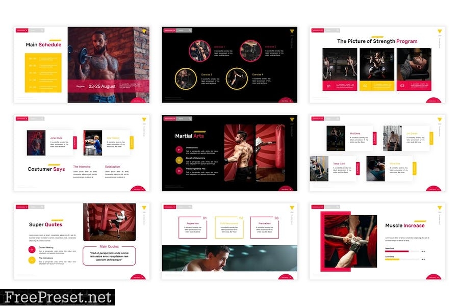 Super Muscle Presentation Template T3E86CM