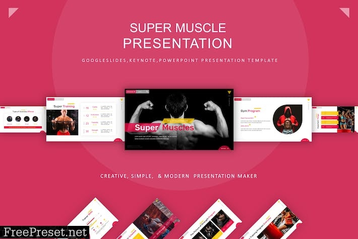 Super Muscle Presentation Template T3E86CM