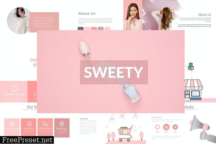 SWEETY Powerpoint Template 64A89R