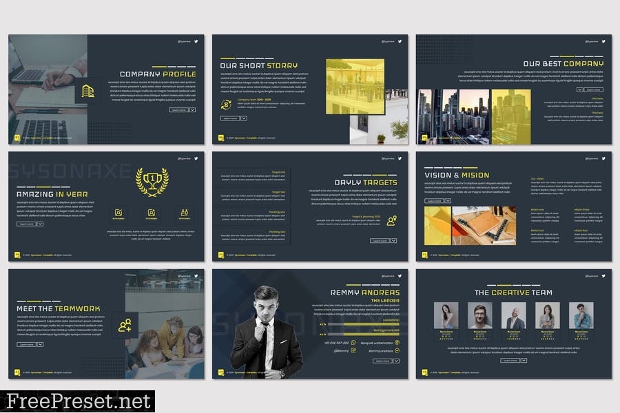 Sysonaxe - Powerpoint / Google Slides / Keynote SFKGGL4