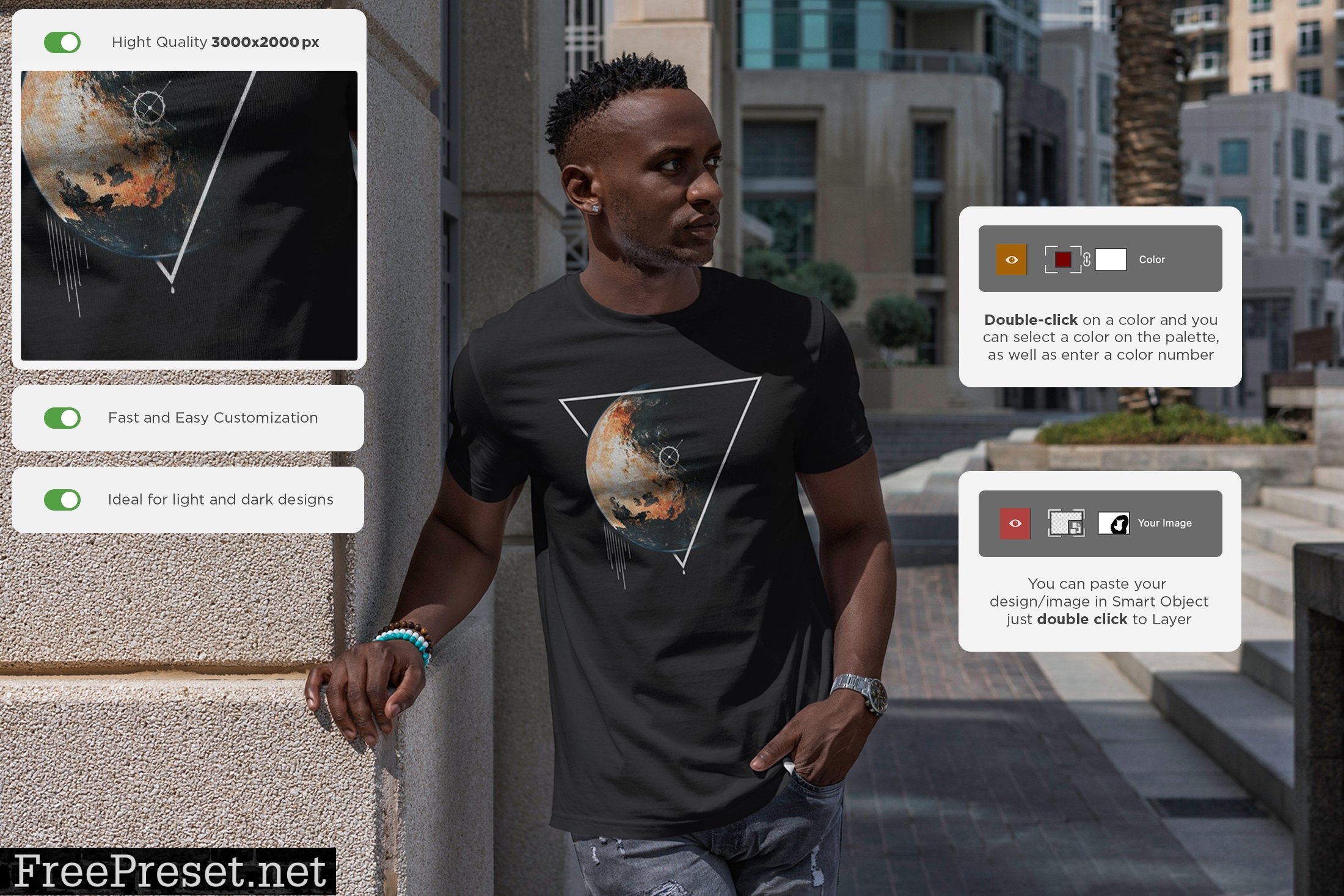 T-Shirt MockUp African Men 7065019