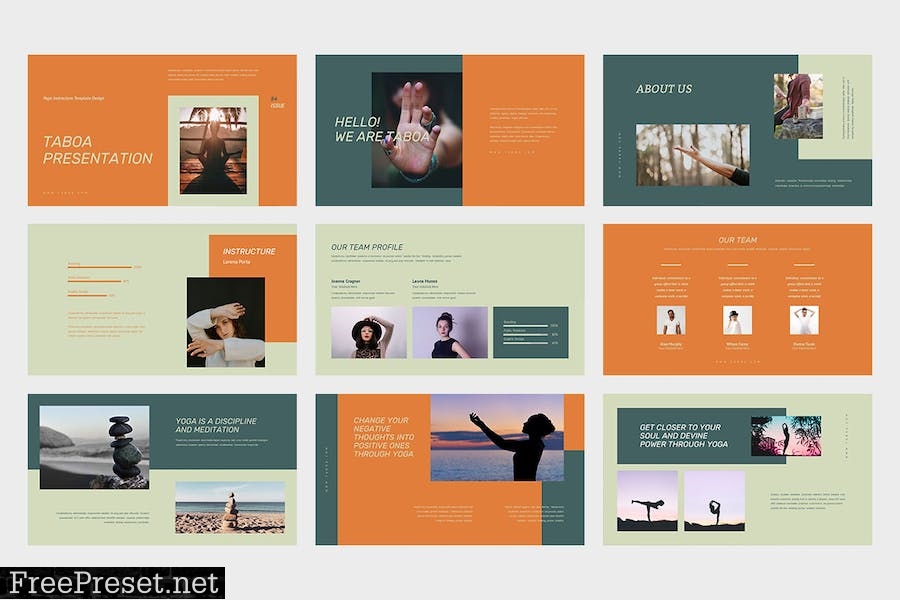 Taboa : Yoga Instructure Powerpoint Template ZTQVUEC