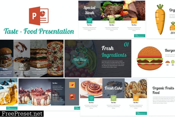 Taste - Food Powerpoint Template CPVZQB