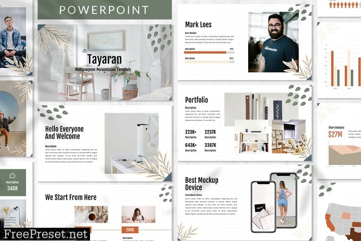 Tayaran - Company Powerpoint Template TCRZT6L