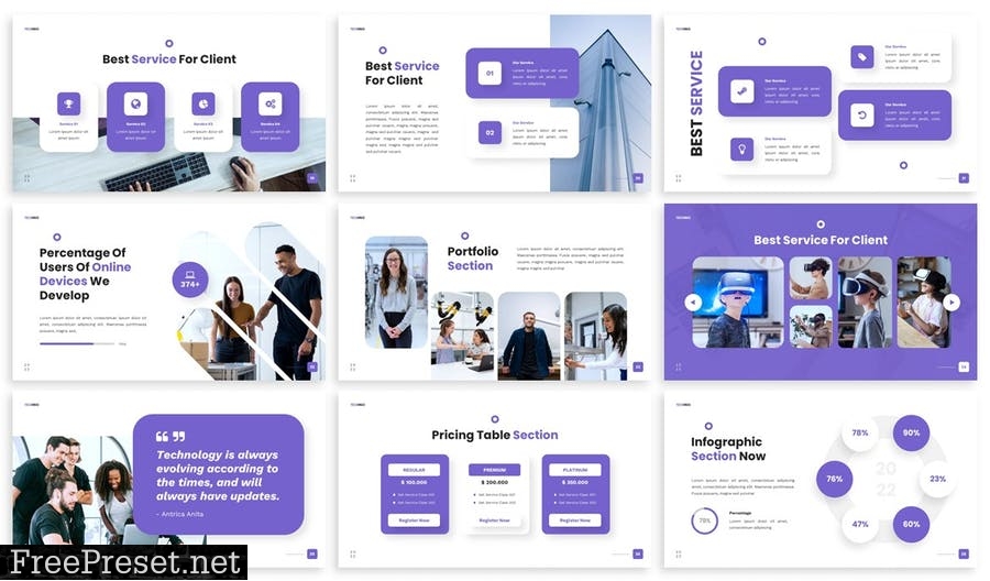 Techno Powerpoint Presentation Template XYNW7HX