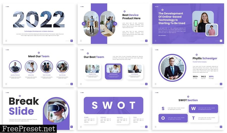 Techno Powerpoint Presentation Template XYNW7HX