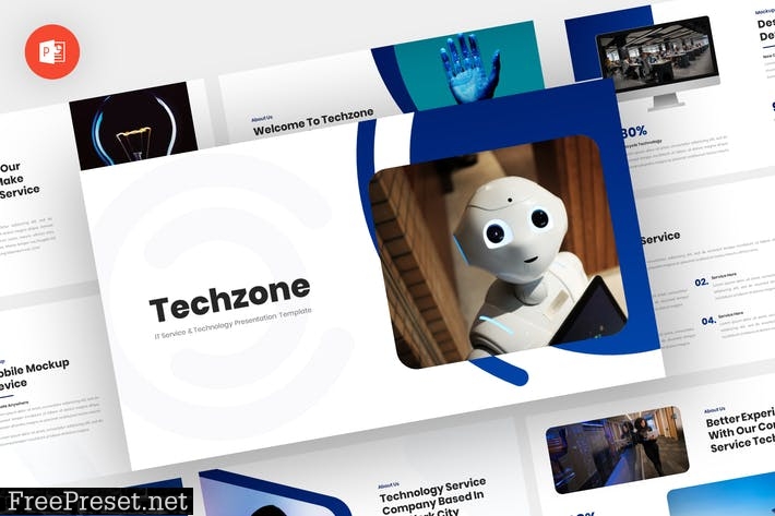 Techzone - Technology Powerpoint Template V642FQA