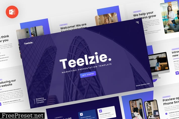 Teelzie - Marketing Powerpoint Template 6ZQC6RL