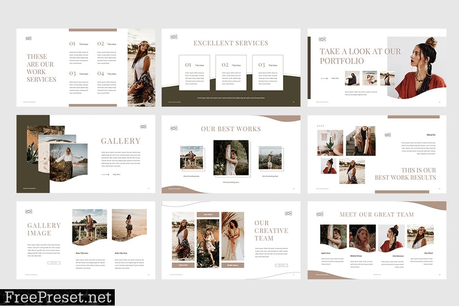 The Boho - Bohemian Style Presentation Template 8FFAYD3