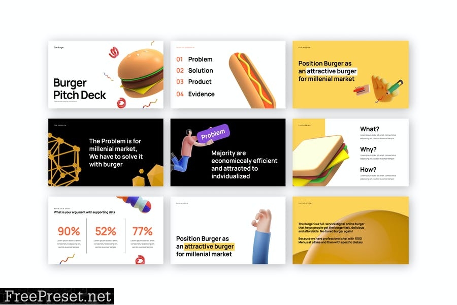 The Burger - Pitch Deck Food and Beverages 7MK9CAE