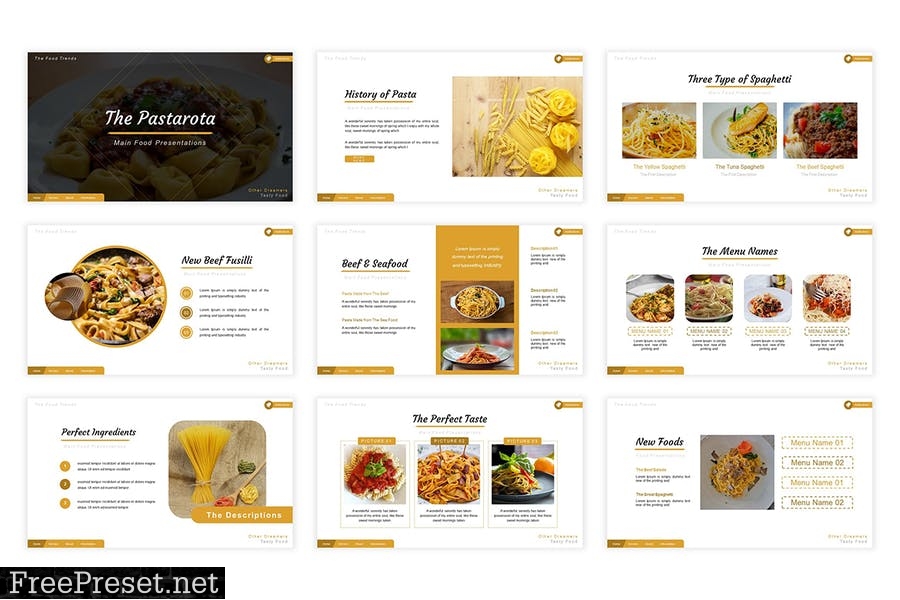 The Pastarota Presentation Template HWG26UZ