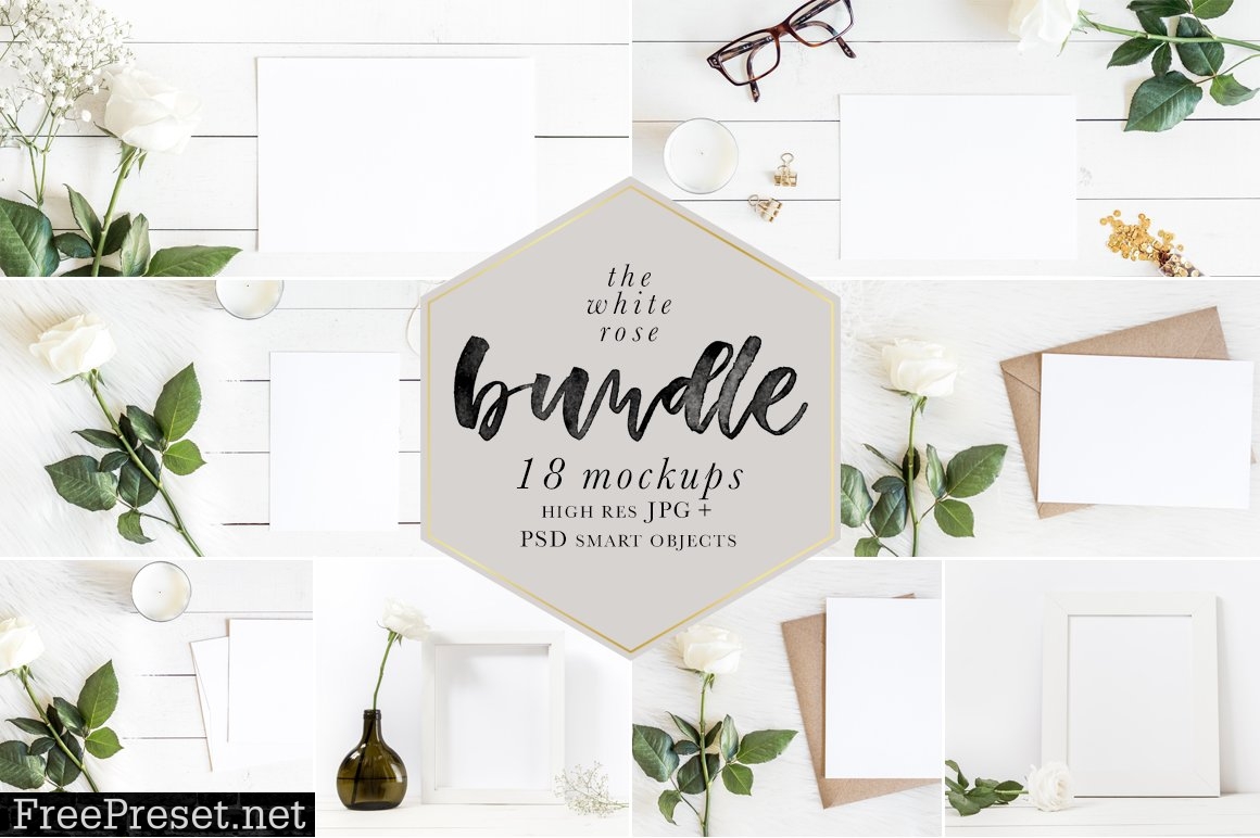 The White Rose Mockups Bundle 1508054