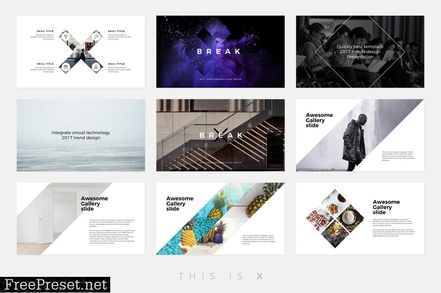 The X - Powerpoint Template 72UMBD