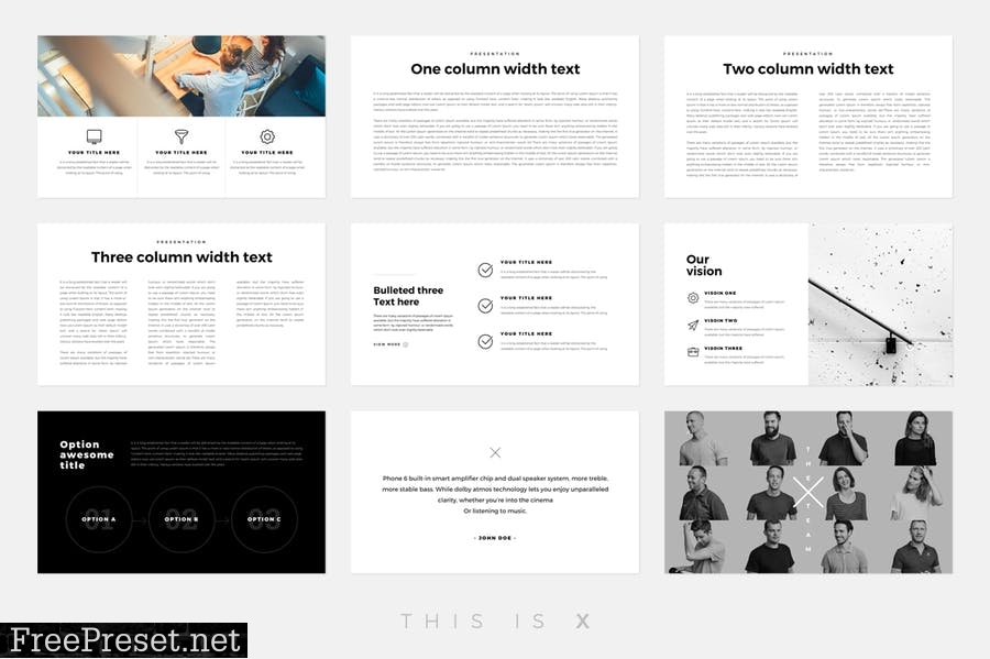 The X - Powerpoint Template 72UMBD