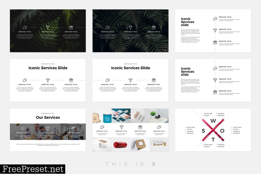 The X - Powerpoint Template 72UMBD