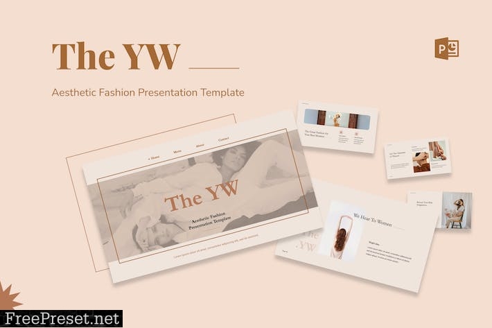 The YW - Aesthetic Fashion Presentation Powerpoint TZ7XS7B