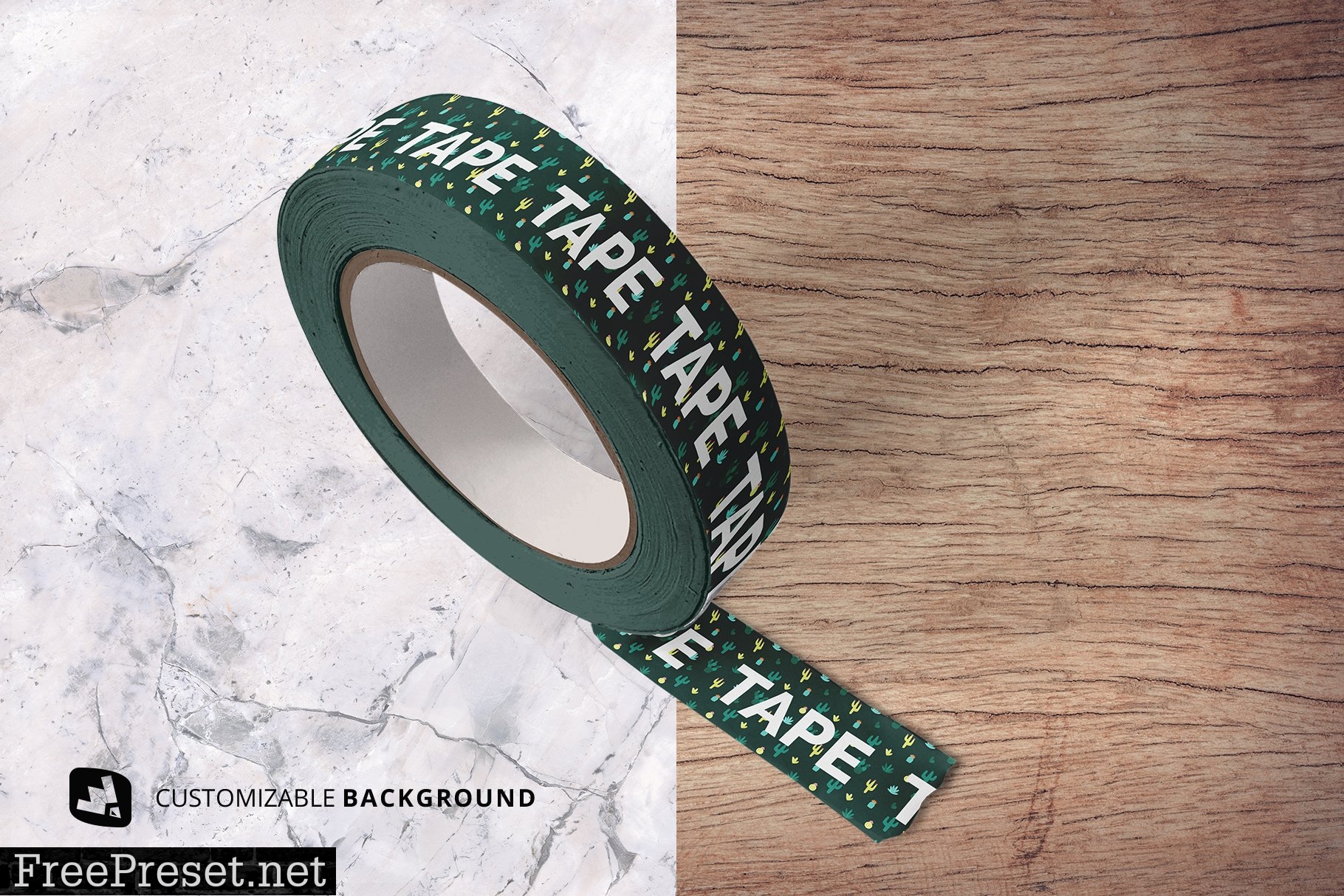 Themed Washi Tape Roll Mockup 4810216