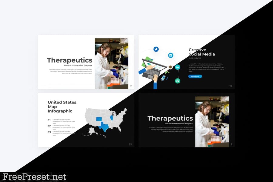 Therapeutics Medical PowerPoint Template XHPBKYS