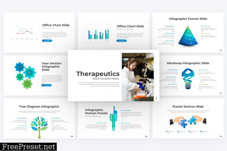 Therapeutics Medical PowerPoint Template XHPBKYS