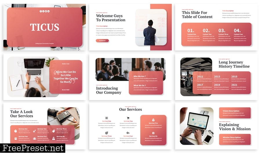 Ticus - Creative Powerpoint Template MDQGRYS