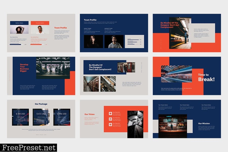 Tocea : Train Station Powerpoint Template 9AFUTH5